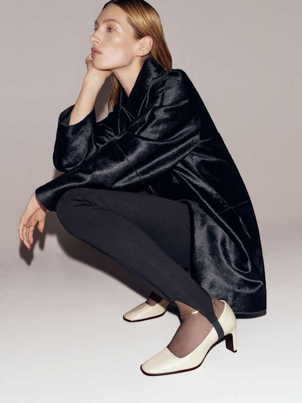 Veda Celine Jacket - Black Calfhair