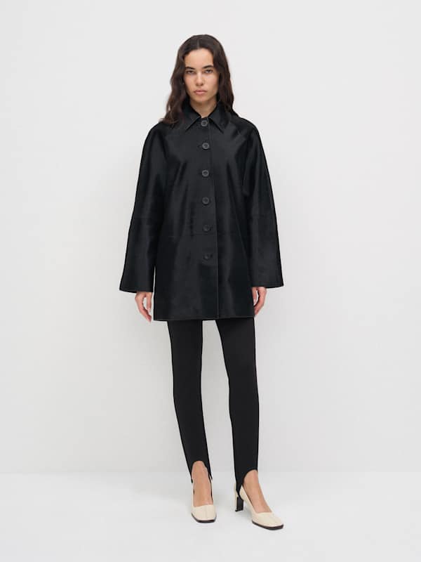 Veda Celine Jacket - Black Calfhair