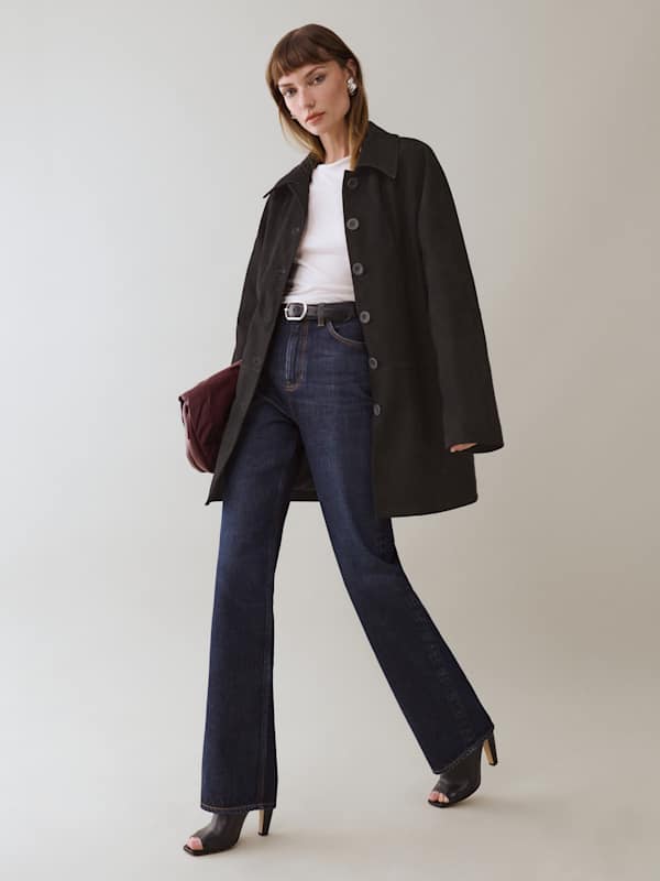 Veda Celine Jacket - Black Suede