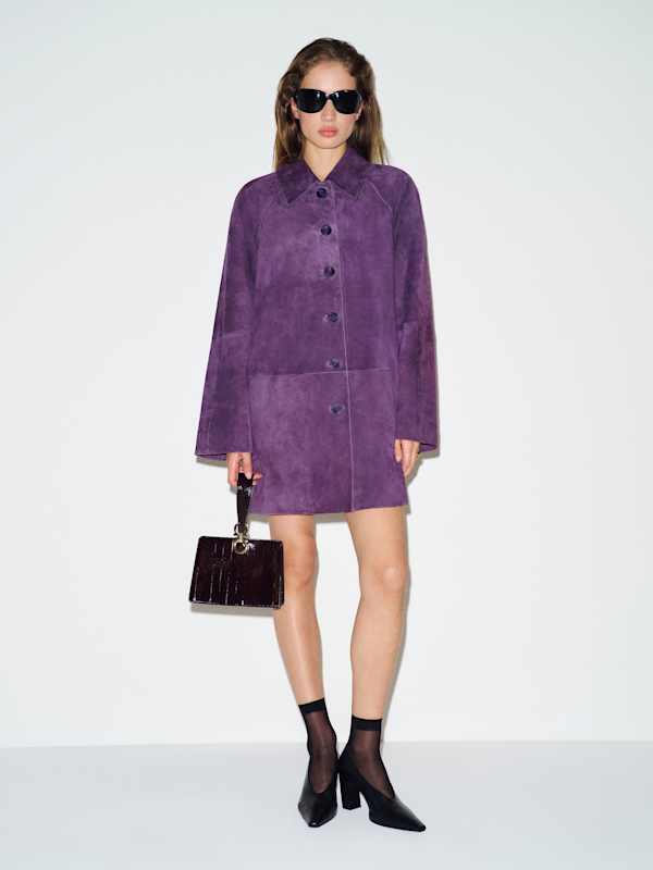Veda Celine Jacket - Crushed Violet Suede