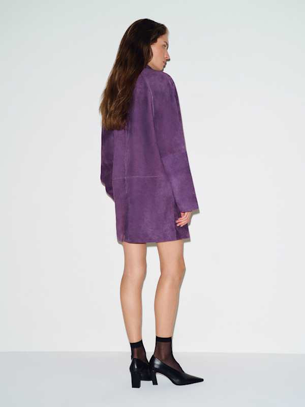 Veda Celine Jacket - Crushed Violet Suede