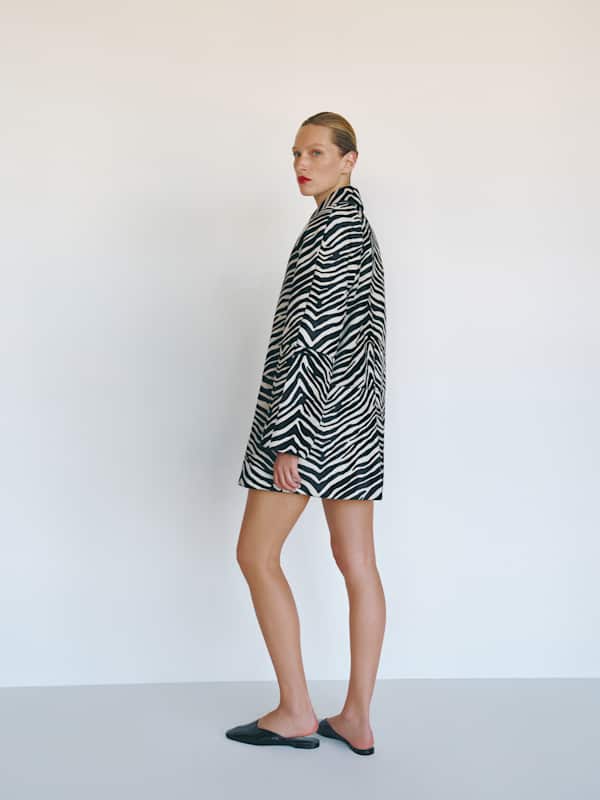 Veda Celine Jacket - Zebra Haircalf