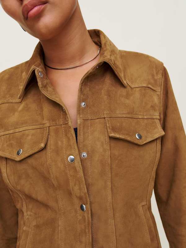 Veda Skylar Suede Shirt Jacket - Topanga Canyon