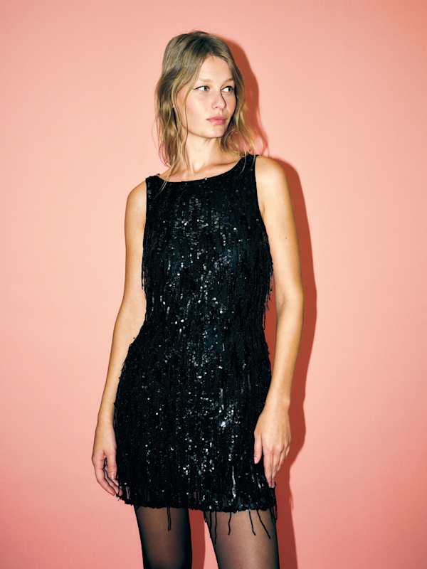 Rosemond Dress - Black Sequin