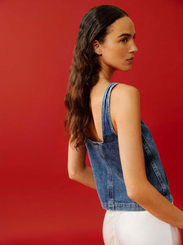 Kaia Denim Top - Chrissie