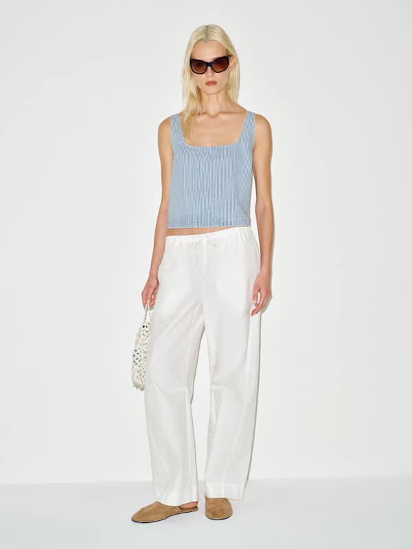 Kaia Denim Top - Island Stripe