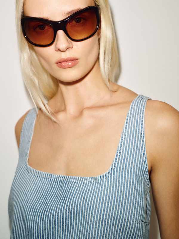 Kaia Denim Top - Island Stripe