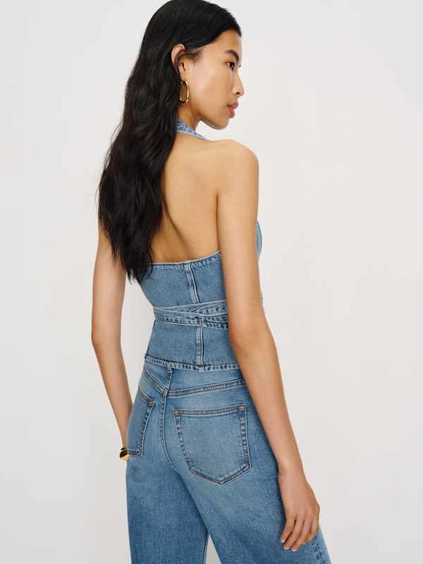 Gaia Denim Halter Top - Ohrid