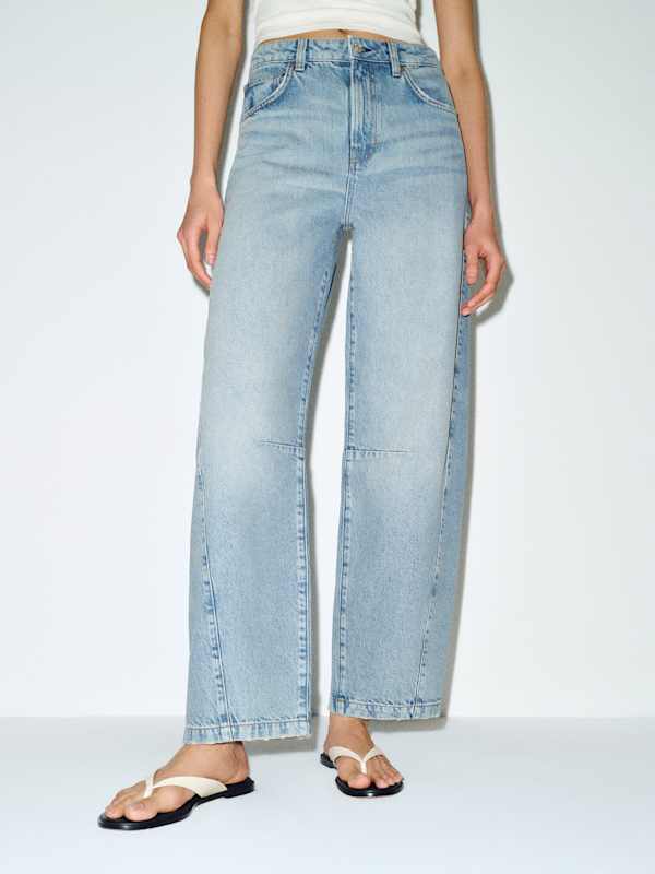 Tyler Mid Rise Barrel Jeans - Allen