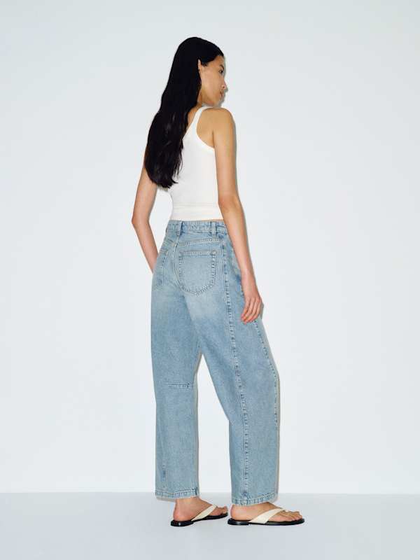 Tyler Mid Rise Barrel Jeans - Allen