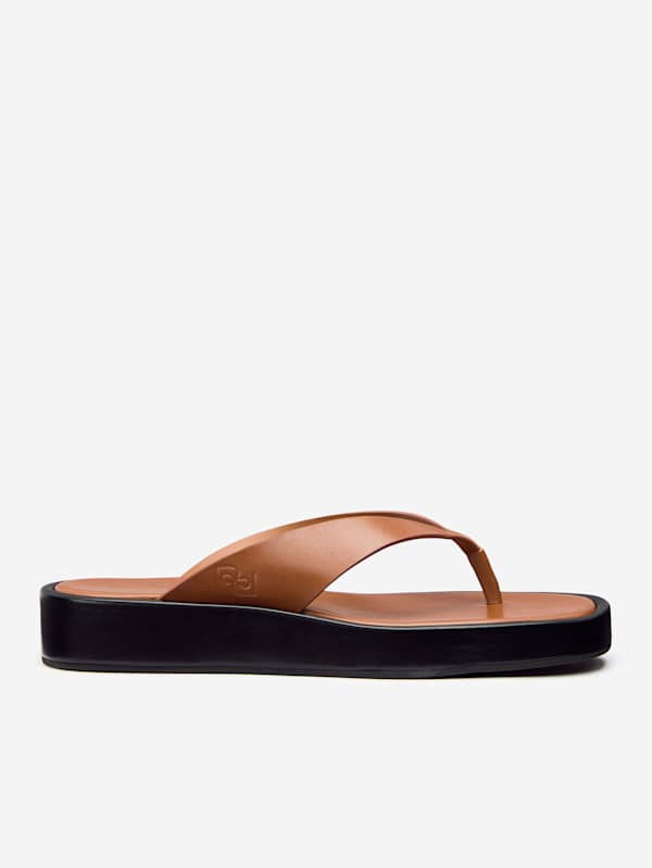 Eden Platform Thong - Pecan Black