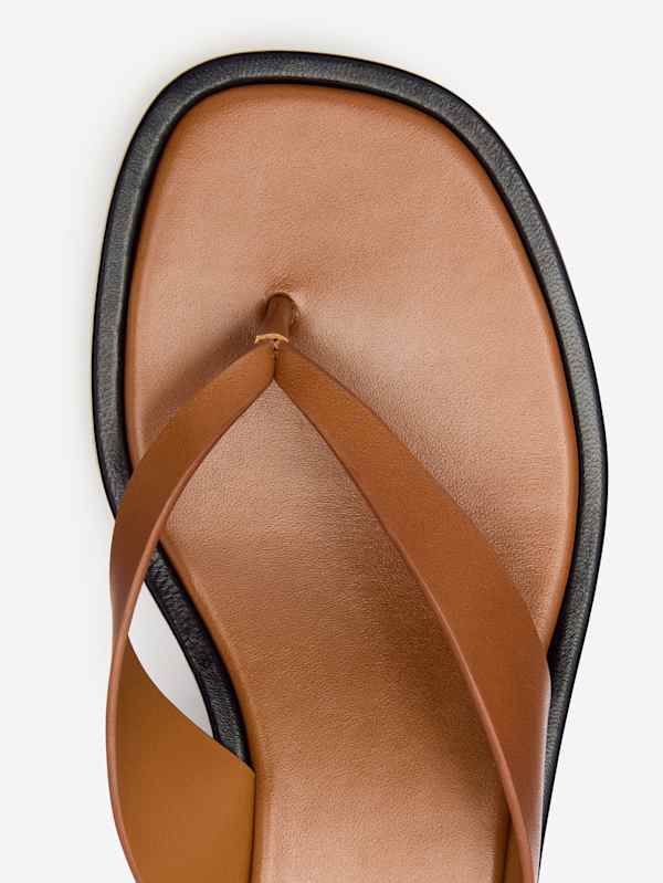 Eden Platform Thong - Pecan Black