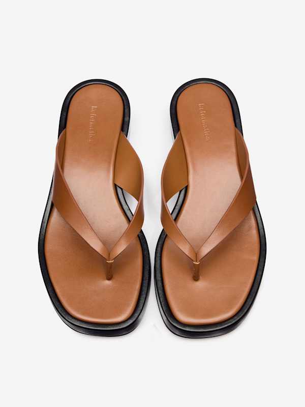 Eden Platform Thong - Pecan Black