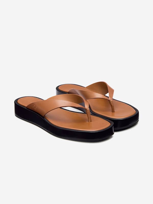 Eden Platform Thong - Pecan Black