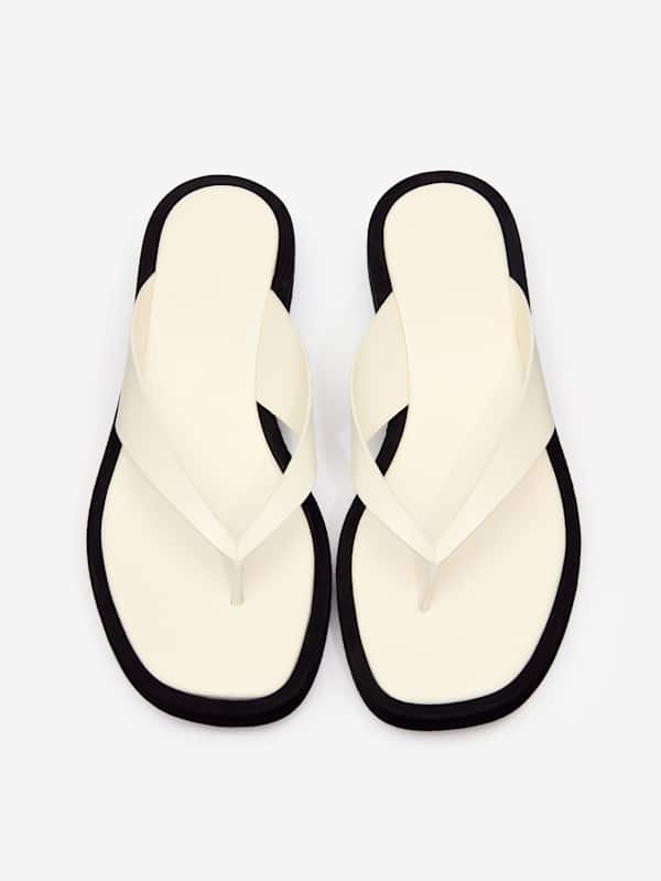 Eden Platform Thong - White Black