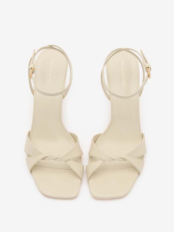 Margo Wedge Sandal - Almond Leather