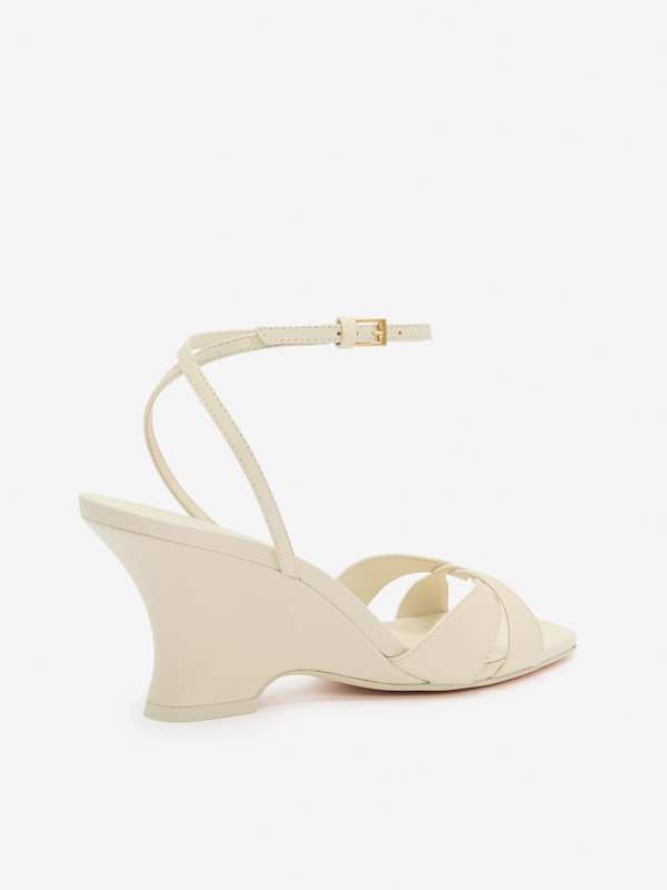 Margo Wedge Sandal - Almond Leather