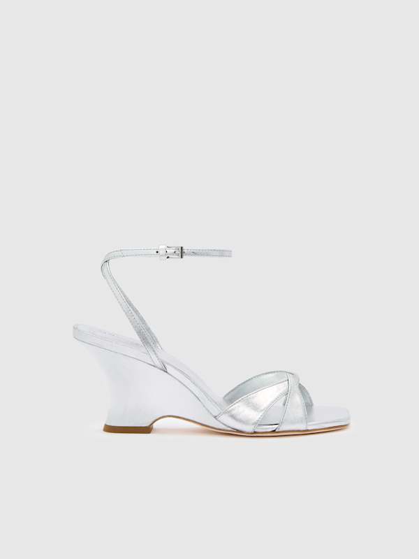 Margo Wedge Sandal - Silver
