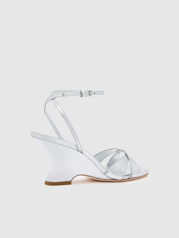 Margo Wedge Sandal - Silver
