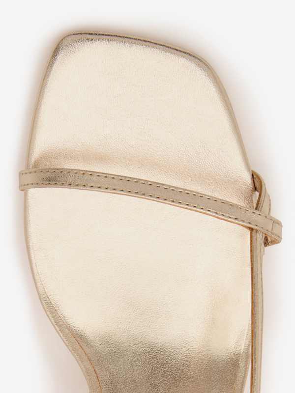 Serenity Block Heeled Sandal - Gold