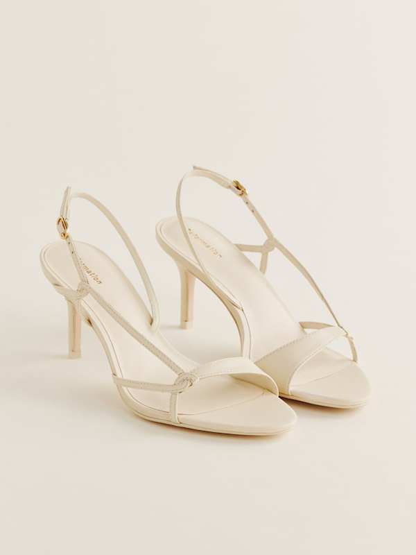 Nino Slingback Heeled Sandal - Almond Leather