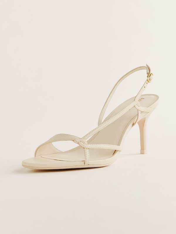 Nino Slingback Heeled Sandal - Almond Leather