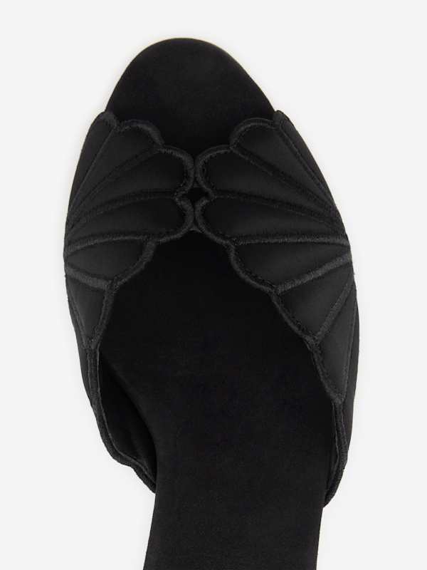 Waldena Block Heeled Mule - Black