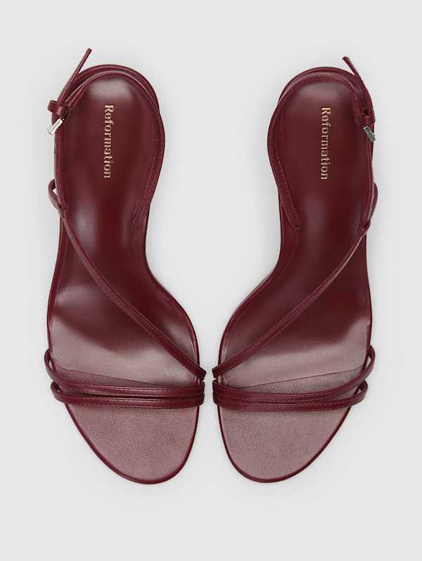Petunia Heeled Sandal - Berry Jam Leather