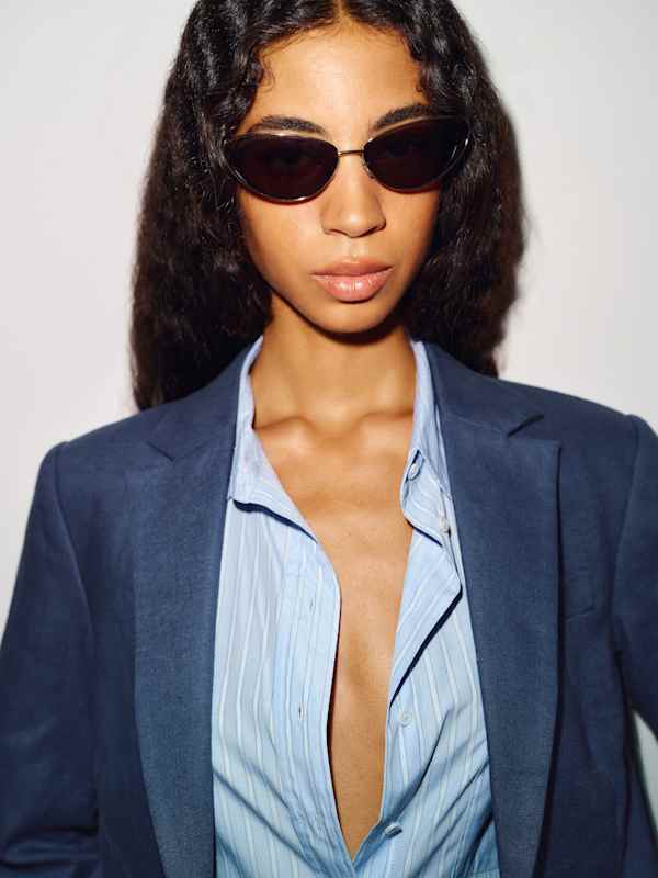 James Linen Blazer - Muted Navy