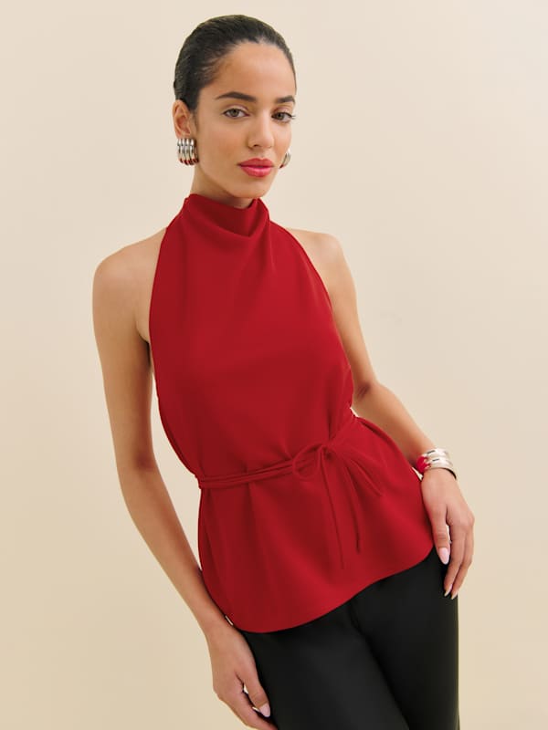 Ketra Knit Top - Red