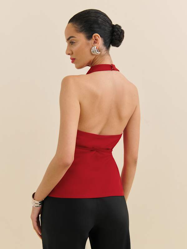 Ketra Knit Top - Red