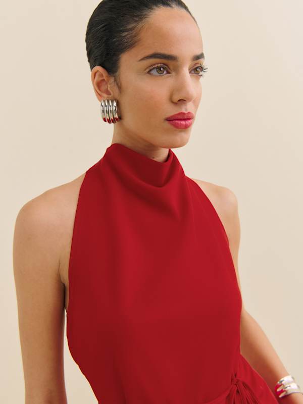 Ketra Knit Top - Red