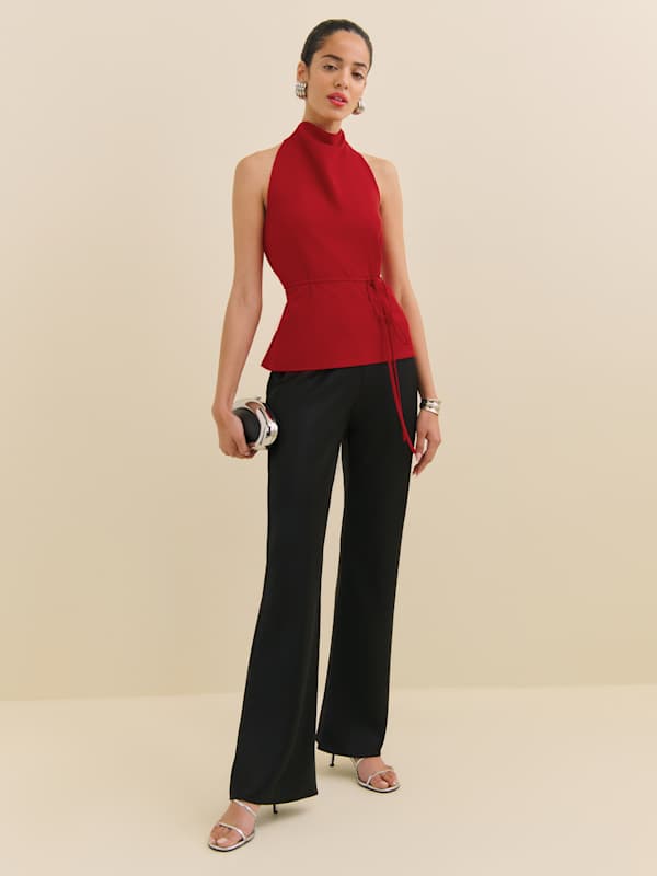 Ketra Knit Top - Red