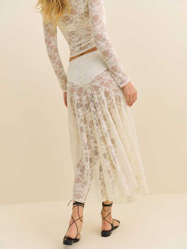 Mirabelle Knit Skirt - Ivory