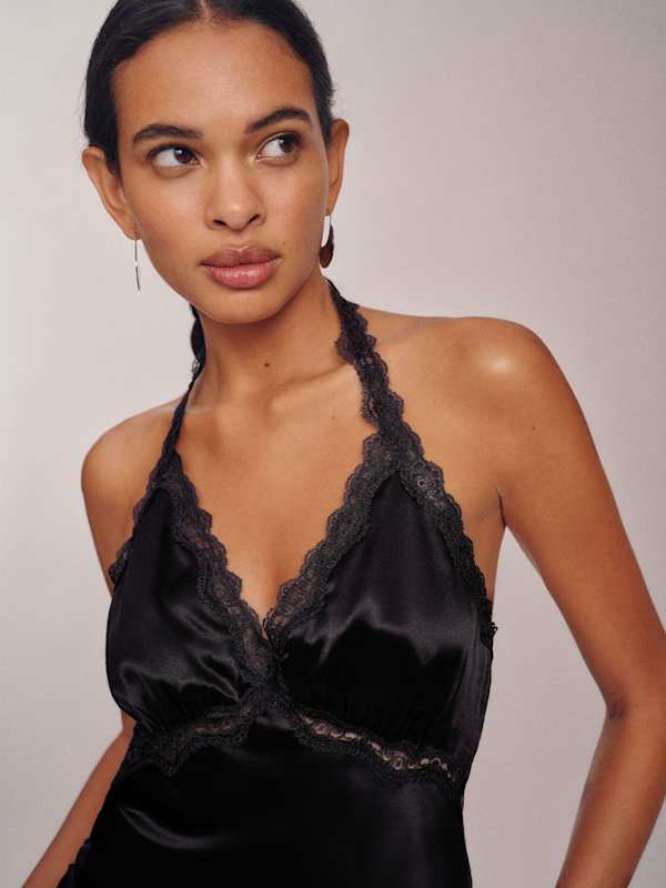 Nora Silk Dress - Black