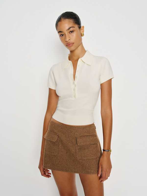 Bentley Cotton Polo Sweater - Fior Di Latte