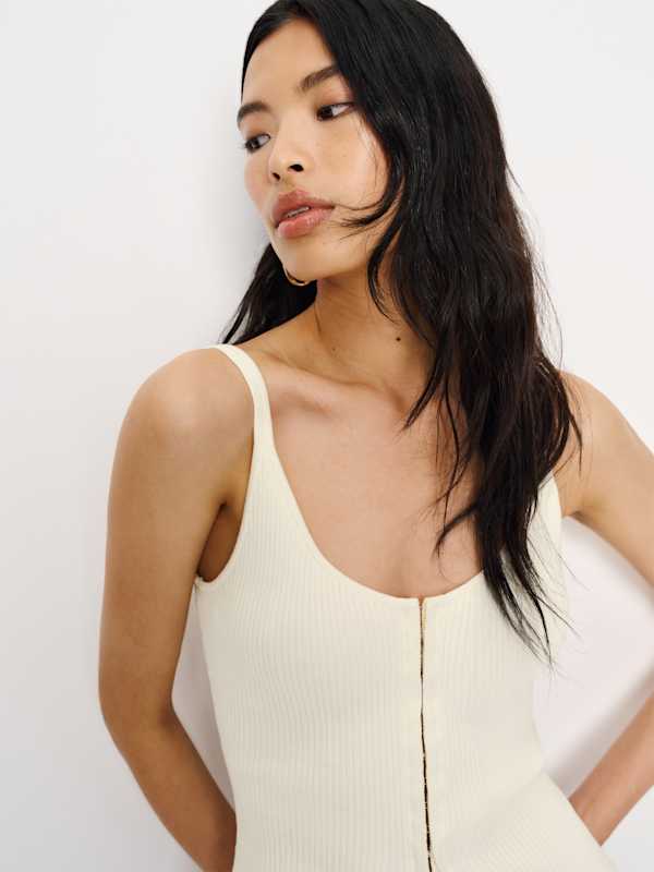 Eloise Cotton Sweater Tank - Fior Di Latte