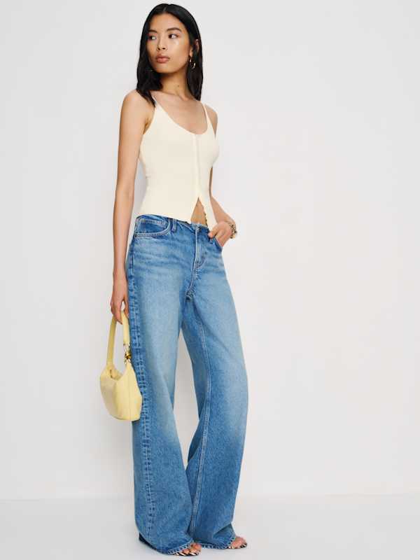 Eloise Cotton Sweater Tank - Fior Di Latte