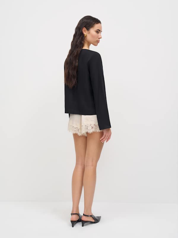 Lucia Linen Jacket - Black