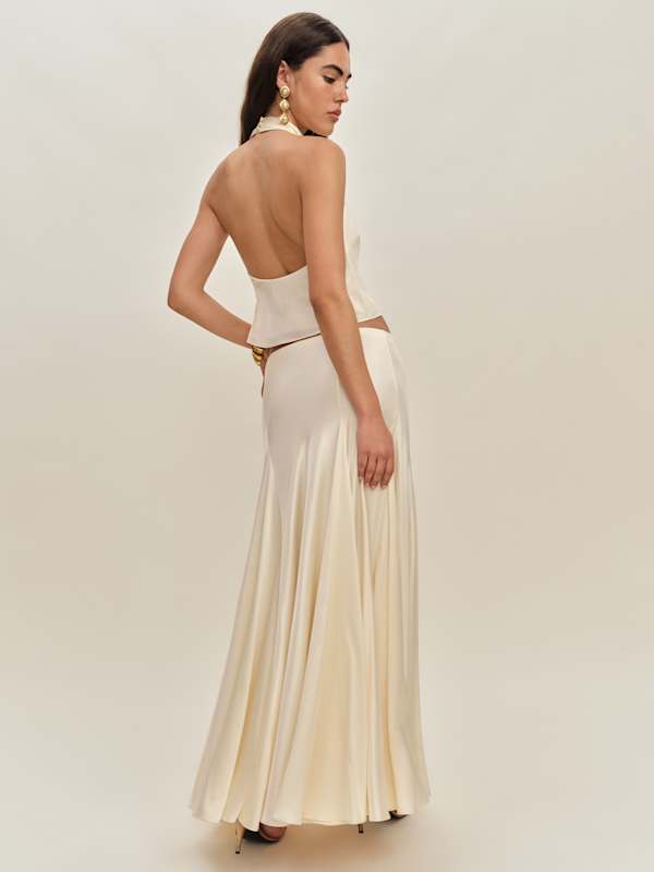 Sera Silk Two Piece - Almond