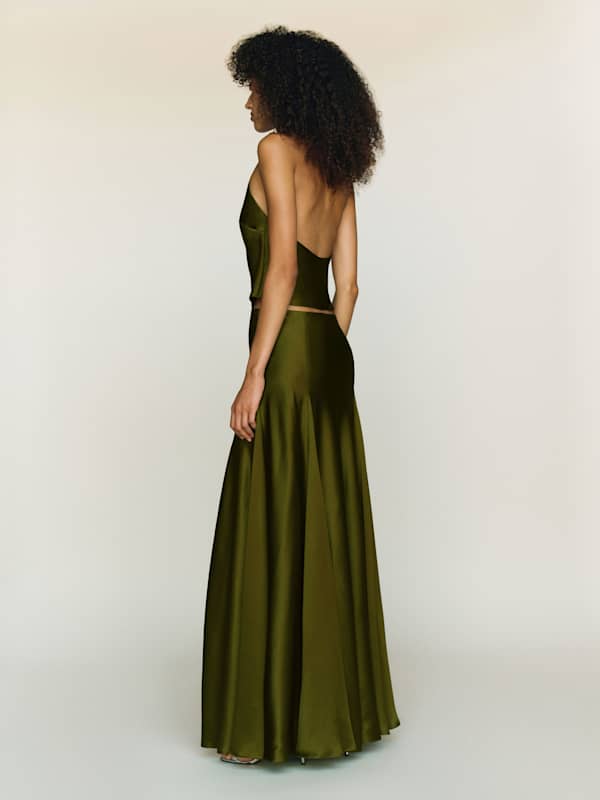Sera Silk Two Piece - Moss Garden