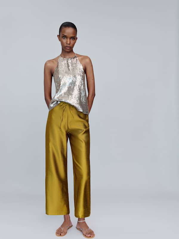 Olina Cropped Pant - Chartreuse