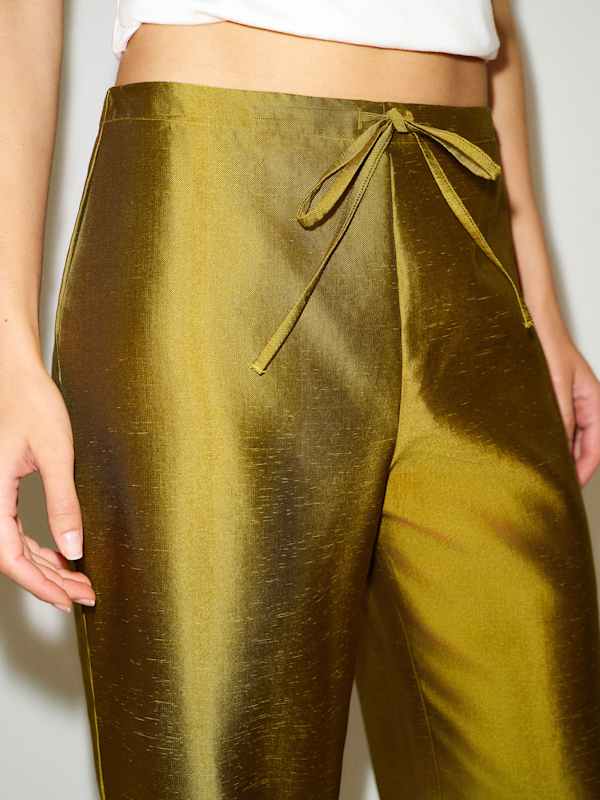 Olina Cropped Pant - Chartreuse