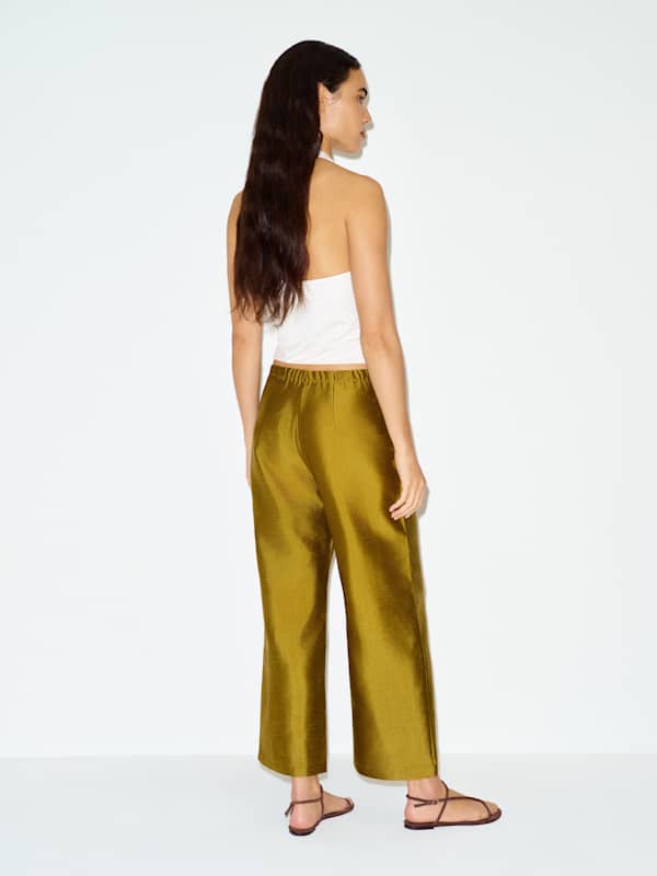 Olina Cropped Pant - Chartreuse