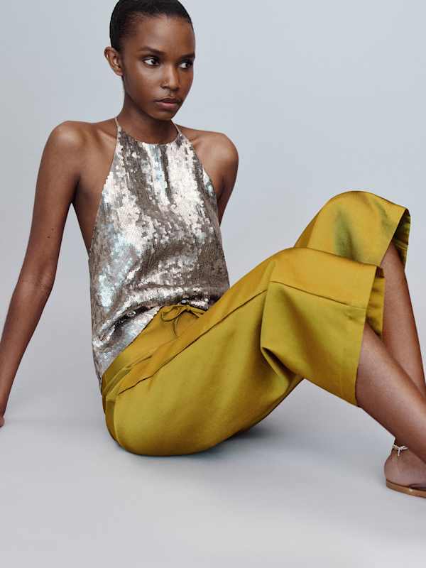 Olina Cropped Pant - Chartreuse