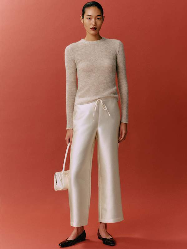 Olina Cropped Pant - Cream