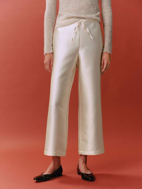 Olina Cropped Pant - Cream