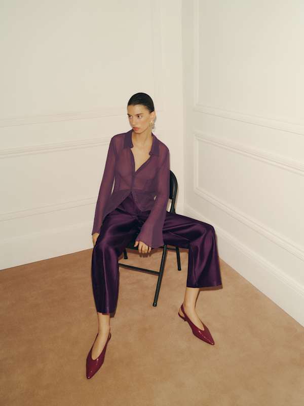 Olina Cropped Pant - Dark Purple