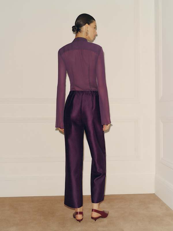 Olina Cropped Pant - Dark Purple