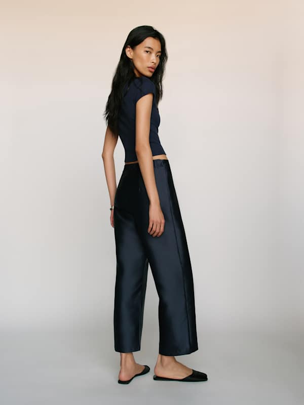 Olina Cropped Pant - Navy